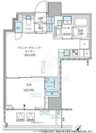 パークアクシス五反田スカイタワー 1LDK 40.29㎡の間取り図