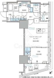パークアクシス五反田スカイタワー 1LDK 40.39㎡の間取り図