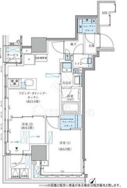 パークアクシス五反田スカイタワー 2LDK 49.10㎡の間取り図